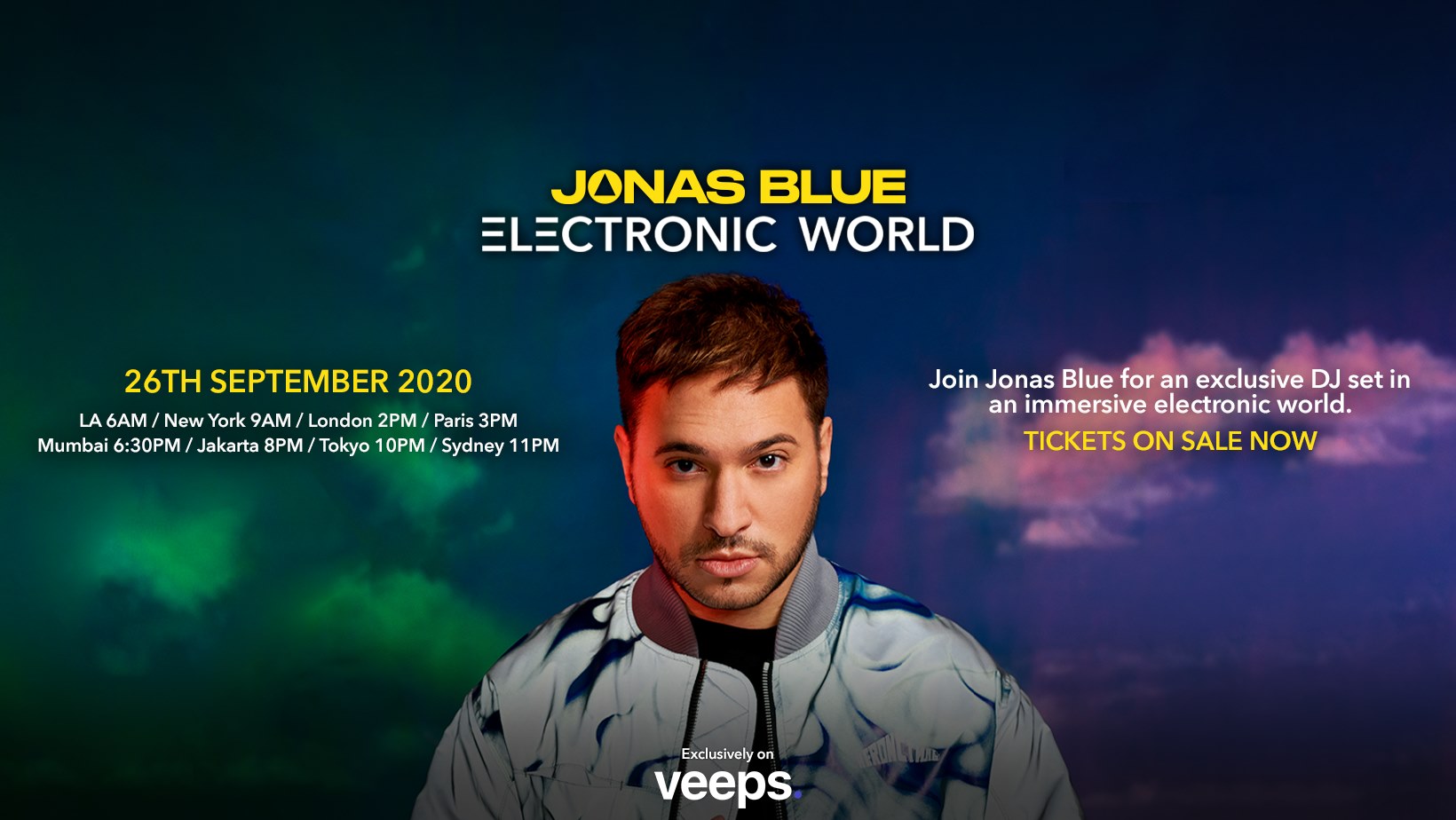 ‘Electronic World’ livestream by Jonas Blue exclusively on Veeps