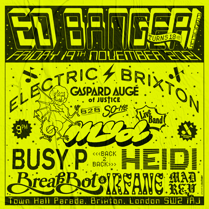 Ed Banger announces its 18th birthday party at the Electric Brixton!