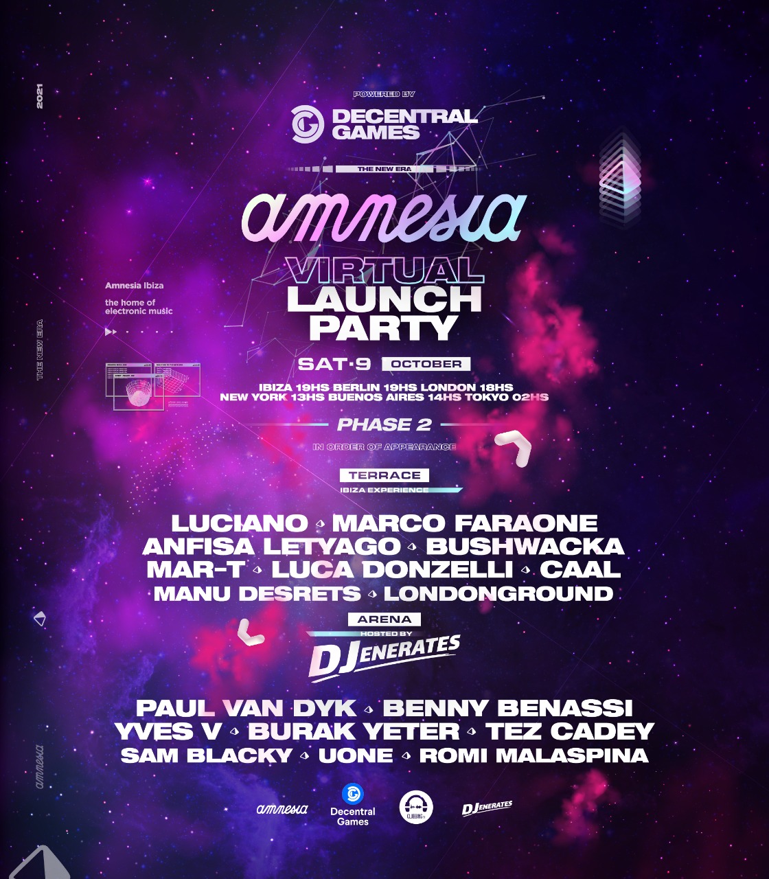 Decentral Games and Amnesia Ibiza’s party in the Metaverse with Djenerates!
