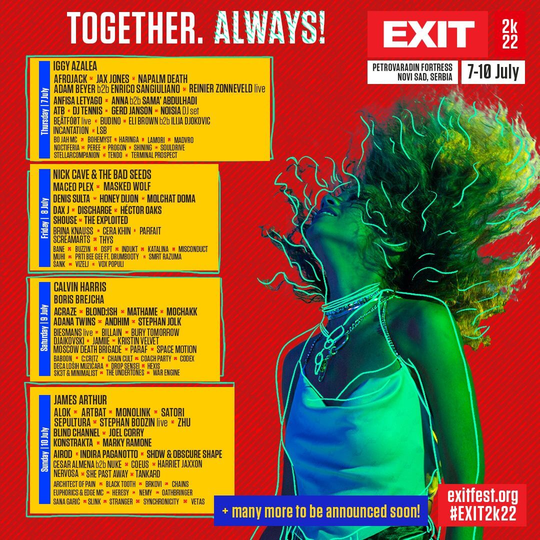The lineup of the Exit Festival has been updated !