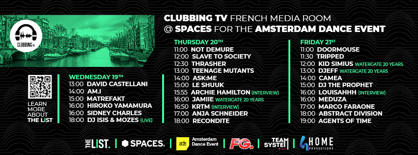 Come to the Amsterdam Dance Event on Clubbing TV!
