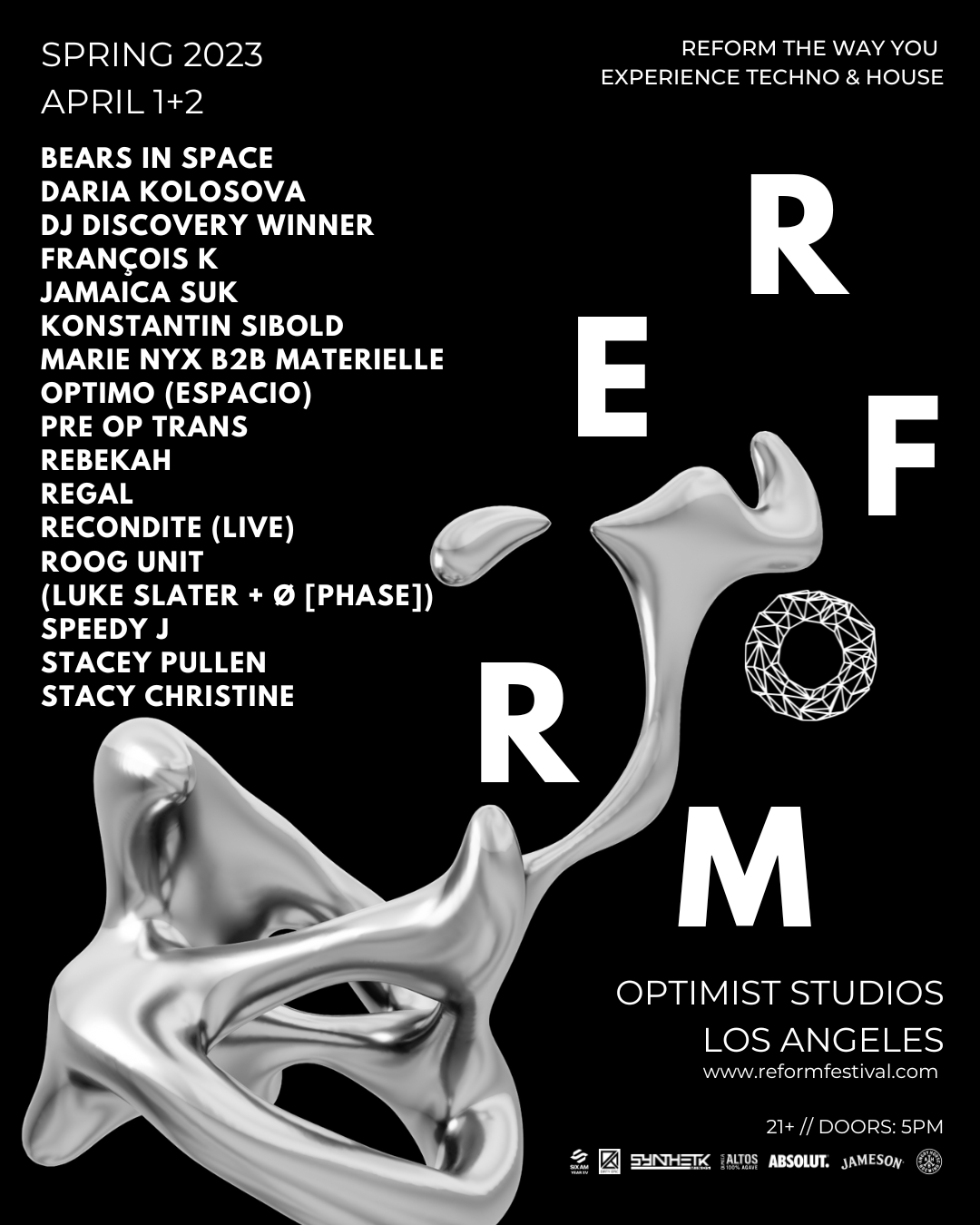 RE/FORM Spring 2023: Luke Slater B2B Ø [Phase], Rebekah, Regal, Recondite, Speedy J & More