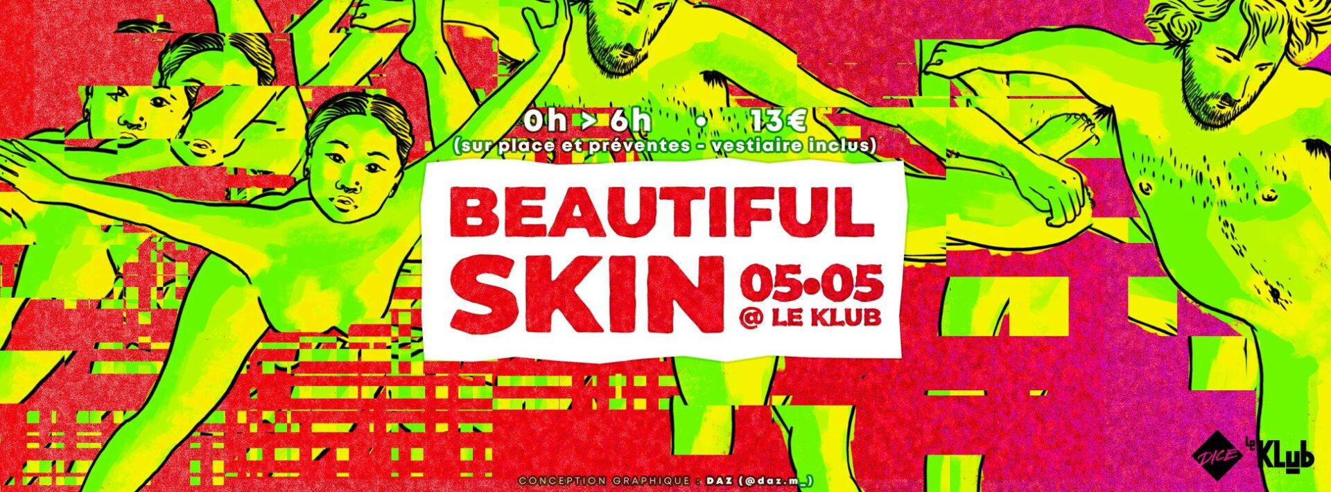 Win tickets to see Beautiful Skin - Clubbing Naturiste - Le Klub!