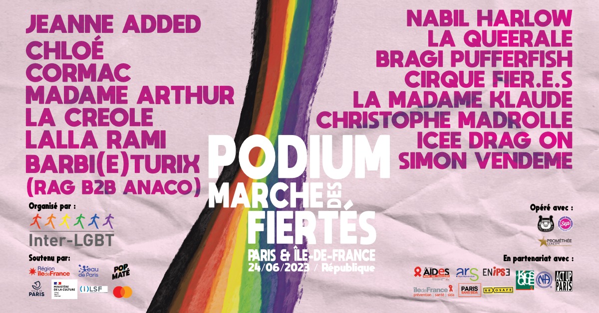 Grand Finale Podium at the Paris Pride March!