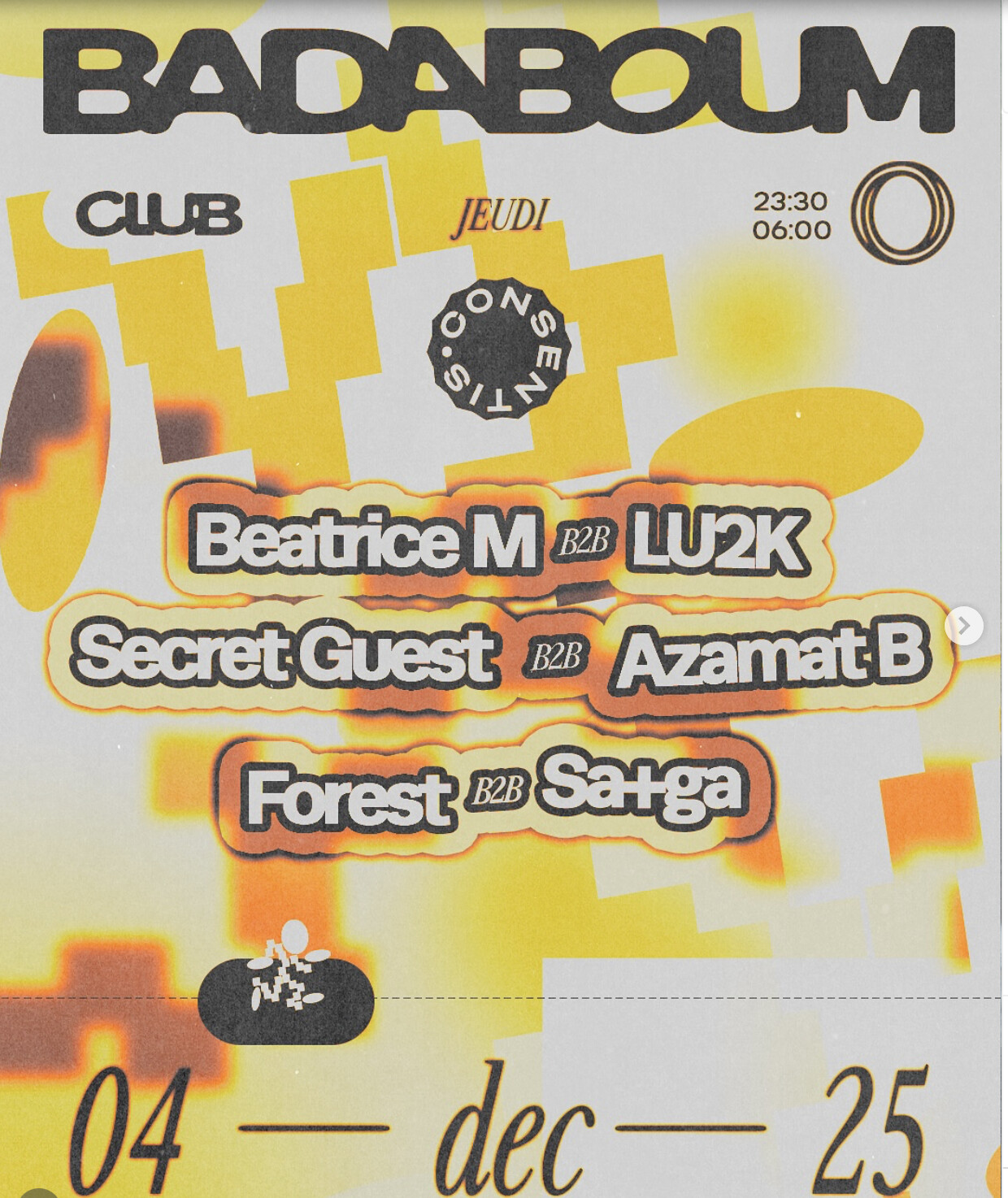 Badaboum x Consentis le 4 décembre : une nuit pour financer le droit à la fête safe